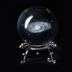 1pc Crystal Ball Art Decoration; Decoration Craft; Crystal Ball Valentine's Day Gifts Birthday Gifts (Color: Milky Way)