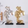 NORTHEUINS 26cm Resin Couple Mask Kissing Lover Figurines Creative Valentine's Day Present Desktop Art Statue Home Decor Objects